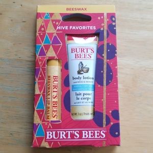 BURT BEES BODY LOTION AND LIP BALM